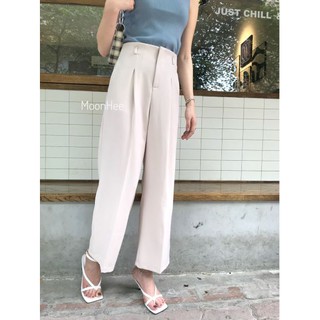 Quần Vải Cạp Cao 2 Đỉa q607 MoonHee
