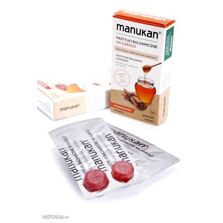 Viên ngậm viêm họng mật hoa quế Manuka (Manukan Cinnamon- Ba Lan)