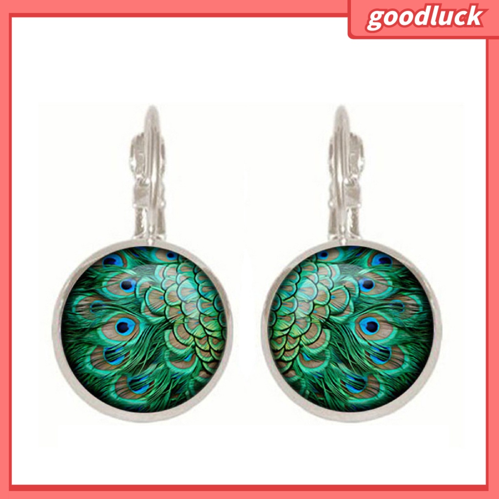 Đôi Bông Tai Hình Đuôi Công Đính Đá Thời Trang Cho Nữ