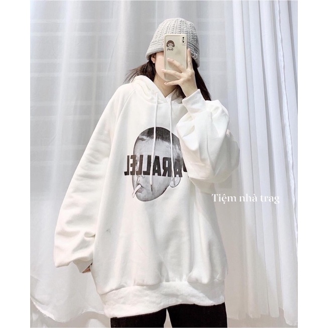 Áo Hoodie Nỉ Có Mũ Form Rộng Cậu hai Màu ĐEN | TRẮNG Unisex Nam Nữ Ulzzang | BigBuy360 - bigbuy360.vn