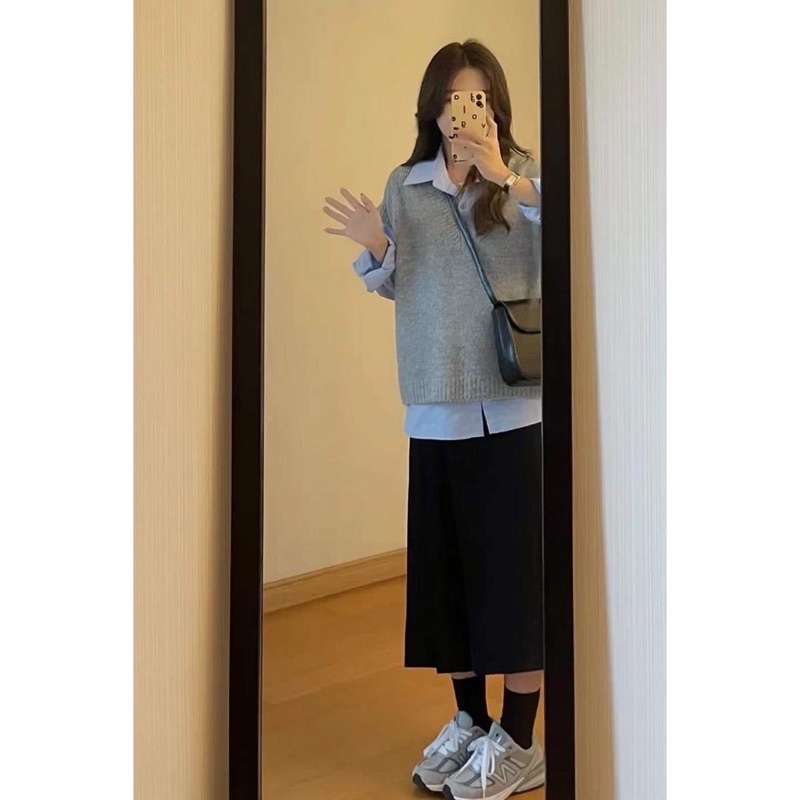 SET ÁO GILE + SƠ MI + CHÂN VÁY BÚT CHÌ