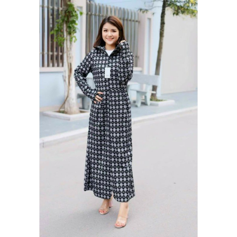 ÁO CHỐNG NẮNG CHẤT UMI LẠNH DÁNG DÀI, HỌA TIẾT SANG CHẢNH