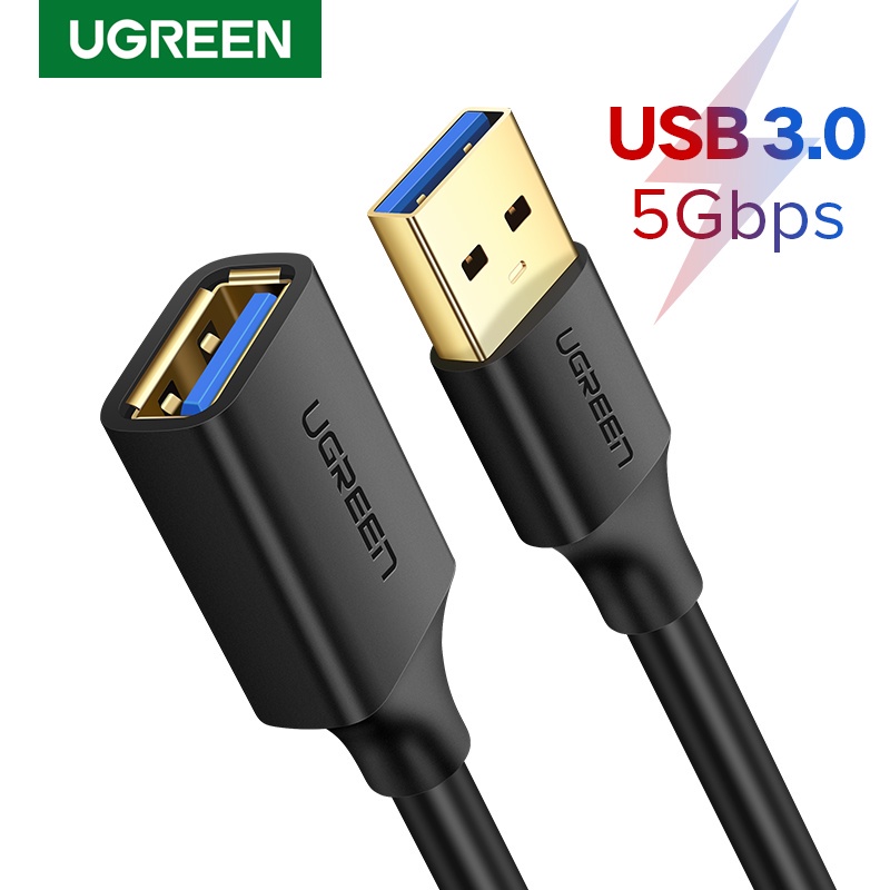 Dây nối dài USB 2.0 3.0 dài từ 1-3m UGREEN, truyền tải dữ liệu tốc độ cao, bảo hành 12 tháng