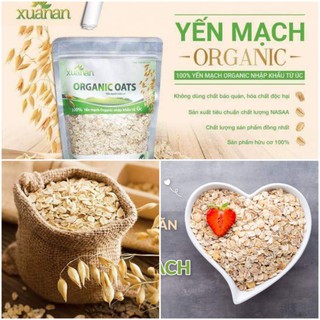 Yến mạch hữu cơ nguyên chất xuân an 400g