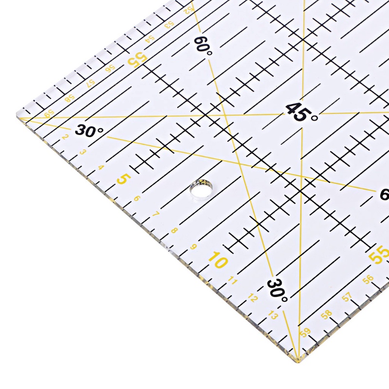 Thước Đo Trong Suốt Dày Dặn Chuyên Dụng Cho Khâu Vá 30 / 45 / 60cm