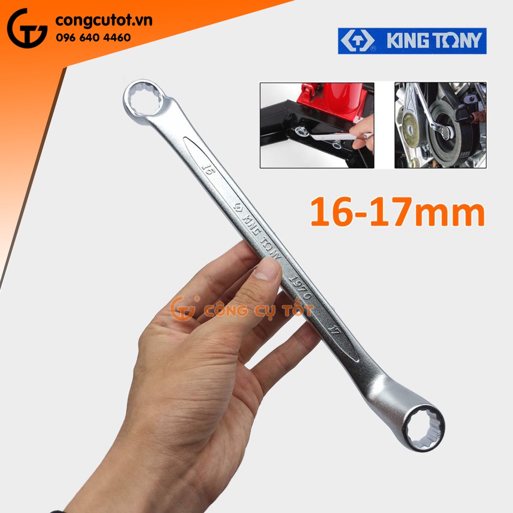 Bộ cờ lê 2 đầu vòng 6-17mm Kingtony