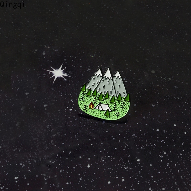 Huy hiệu cài áo Miss Zoe hình ngọn núi hoạt hình dễ thương độc đáo