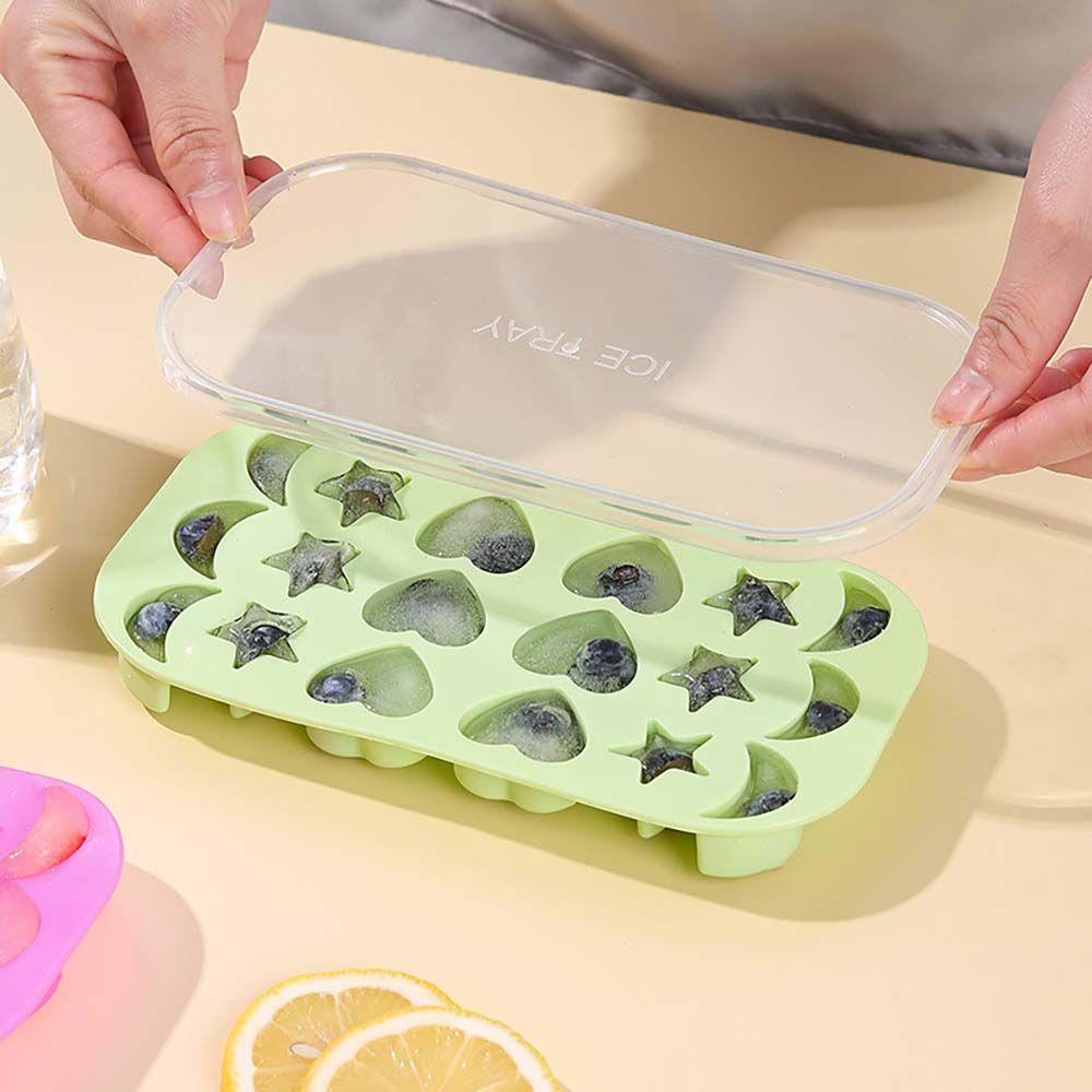 Khuôn Làm Đá Bằng Silicone Hình Trái Tim Năm Cánh Sáng Tạo