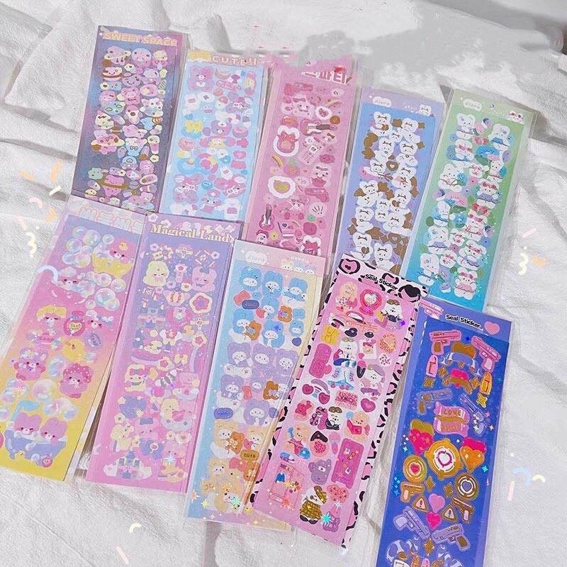 Sticker dễ thương bling bling_hình dán trang trí top,card