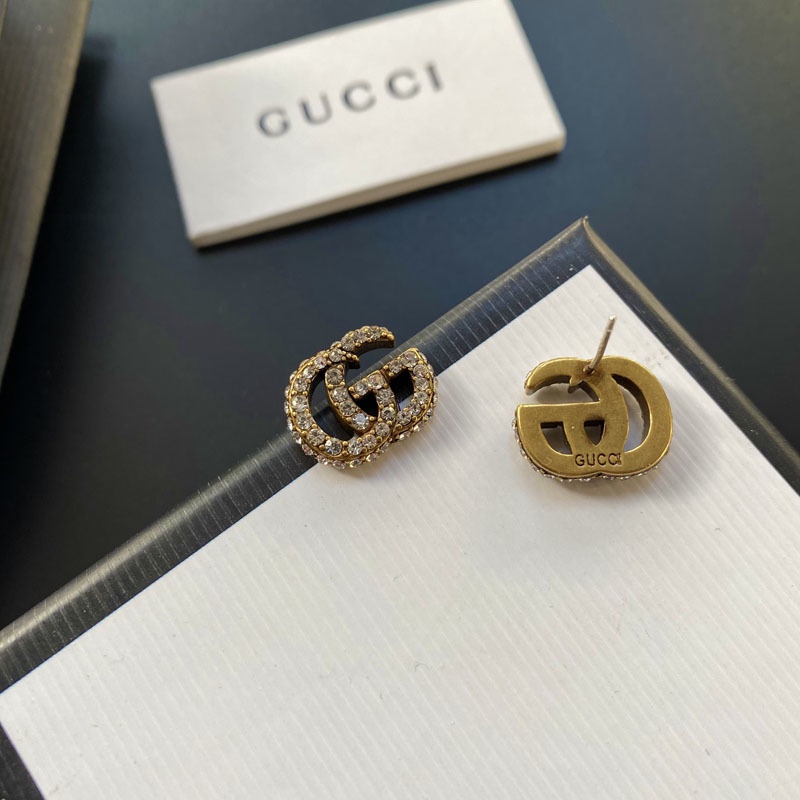 Khuyên tai mạ bạc s925 hình chữ GG phong cách Hàn Quốc thời trang cho nữ