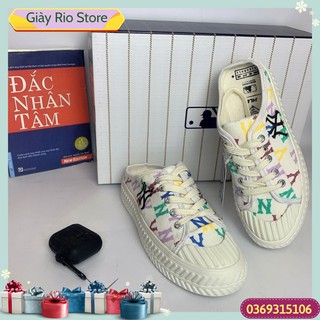 [ FREE SHIP-HÀNG QUẢNG CHÂU ] Giày Đạp Gót, Sục Ny, 𝐌𝐋𝐁 Đạp Gót Trắng full box 2021. Rio