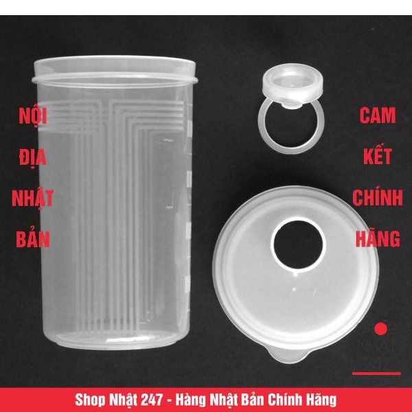 Bình đựng nước bằng nhựa PP cao cấp 540ml Nakaya Nội địa Nhật Bản