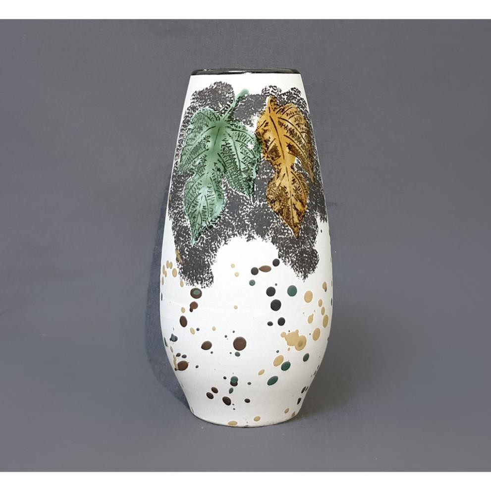 Lọ hoa sứ cao cấp Bát Tràng cao 20cm S102 - 6 màu men