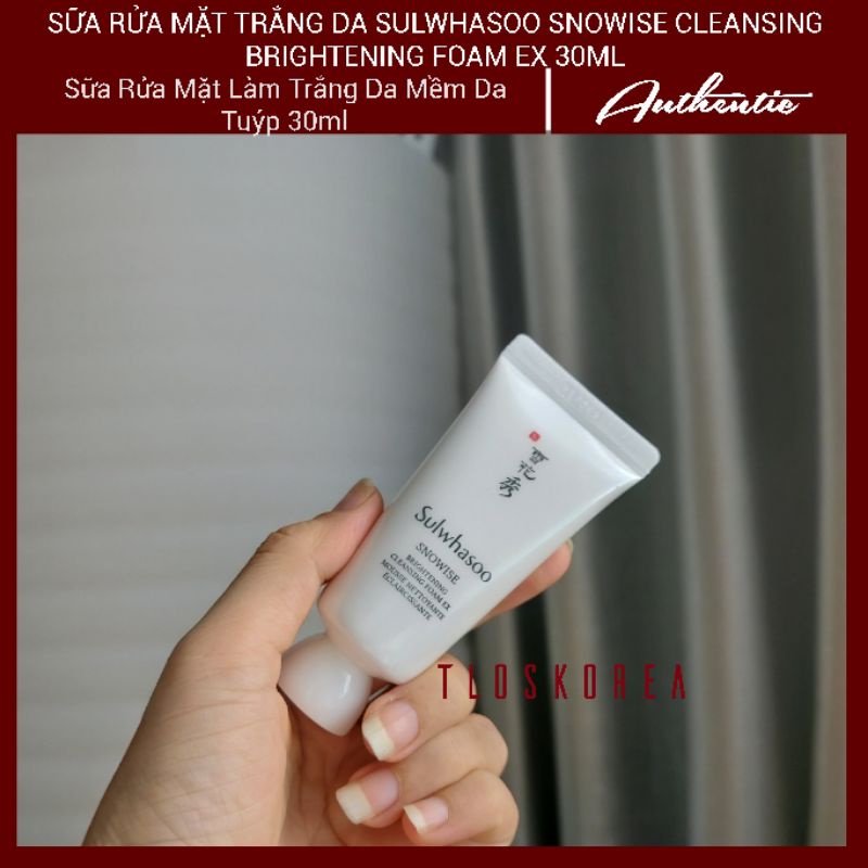 [30Ml] Sữa Rửa Mặt Sulwhasoo Trắng Da - Sulwhasoo Snowise Brightening Cleansing Foam Ex ( Bản Mới 2021 Date 2024]
