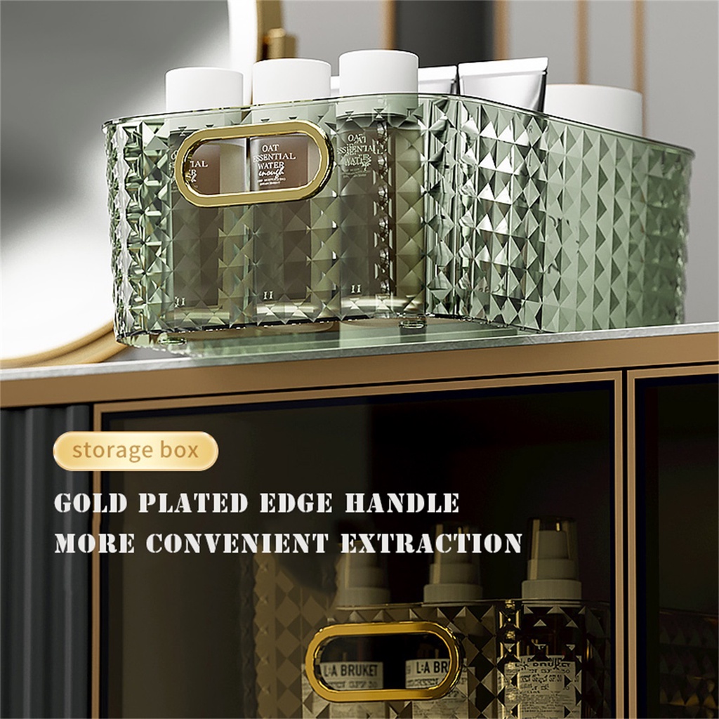 Hộp đựng mỹ phẩm JUJIAJIA bằng acrylic chống trượt kiểu dáng sang trọng để trên bàn