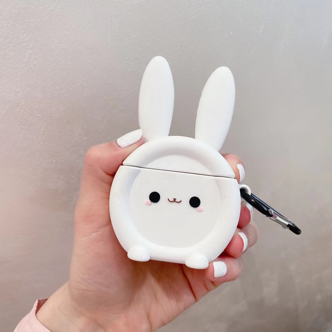 Vỏ Bảo Vệ Hộp Sạc Tai Nghe Airpods 1 / 2 / 3 Hình Thỏ Dễ Thương