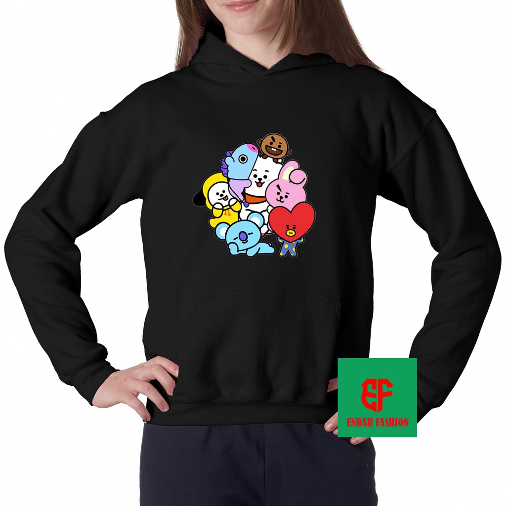 Bts Bt21 Áo Khoác Hoodie In Hình Nhân Vật Bt21 Xinh Xắn