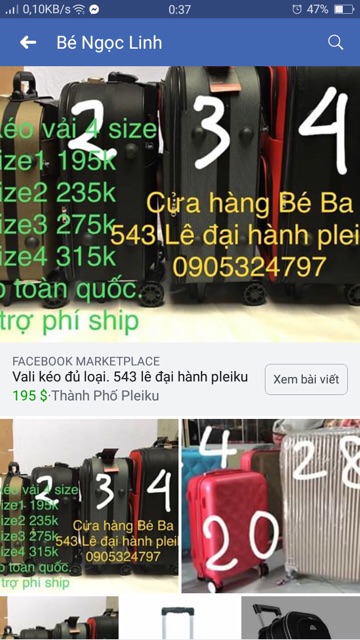 Vali kéo vải giá rẻ