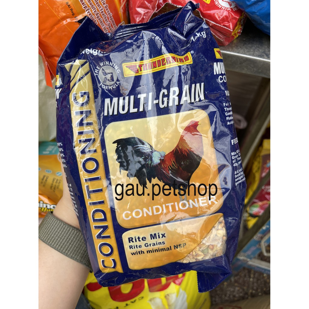 Thức ăn hỗn hợp cho gà đá Thunder Bird MULTI-GRAIN 1kg - gau.petshop