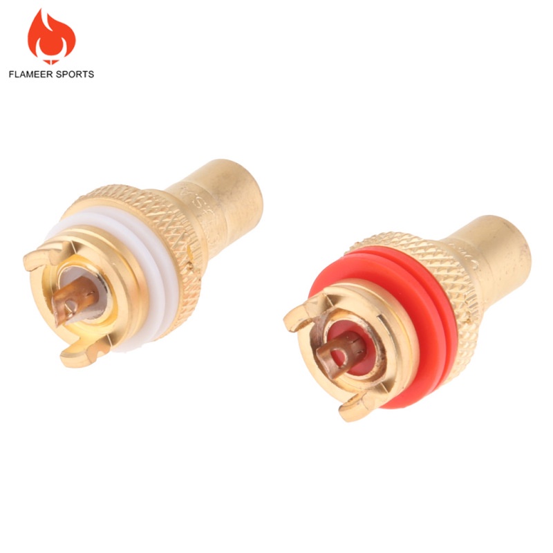 Flameer Sports  2Pcs RCA Female Socket Connector Chassis Panel Mount Adapter Terminal Plug