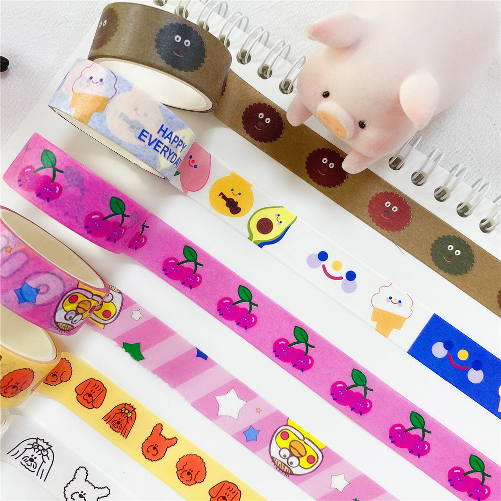 Băng Dính Washi Tape In Họa Tiết Xinh Xắn Dùng Để Trang Trí