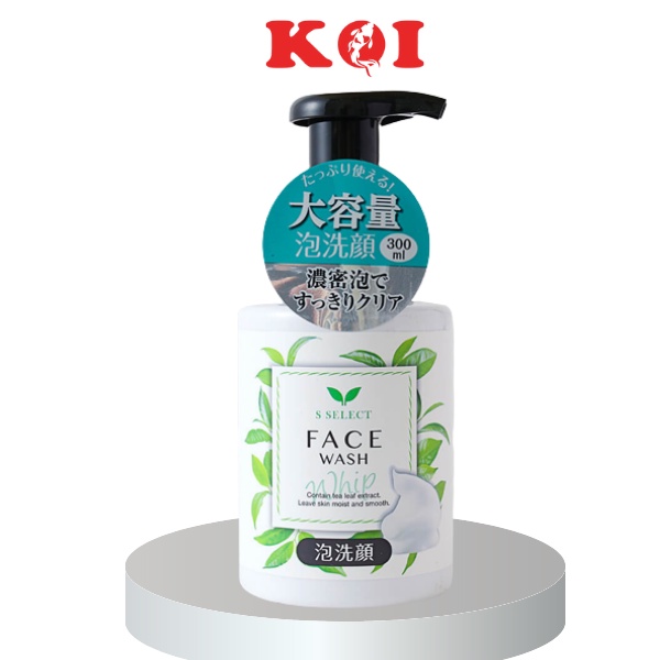 Sữa rửa mặt tạo bọt chiết xuất trà xanh S Select 300ml dịu nhẹ sạch da Nhật Bản