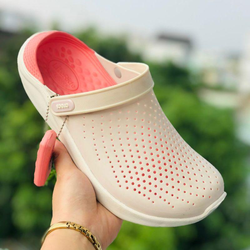 Dép Cross Literide 🎁 FREESHIP + Hàng loại 1 + Hộp 🎁 giày sục sandal quai ngang bít đầu nam nữ, kèm tag Mac hồng