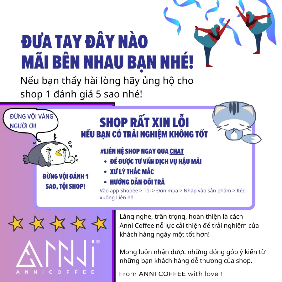 Cà phê phin giấy thành phần Arabica Cầu Đất và Robusta Buôn Mê Thuột  Anni Coffee, Drip Coffee