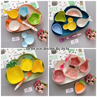Set bát sứ, chén ăn dặm kiểu nhật cho bé khởi đầu ăn dặm - ăn dặm linklink store