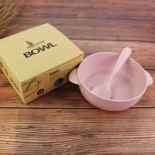 Bát ăn dặm lúa mạch kèm thìa cho bé (có hộp)