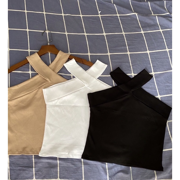 [Mã FAMARAL1 giảm 10K đơn 50K] Áo thun CROPTOP,áo thun cổ yếm chất borip mịn ,mát co giãn thoải mái