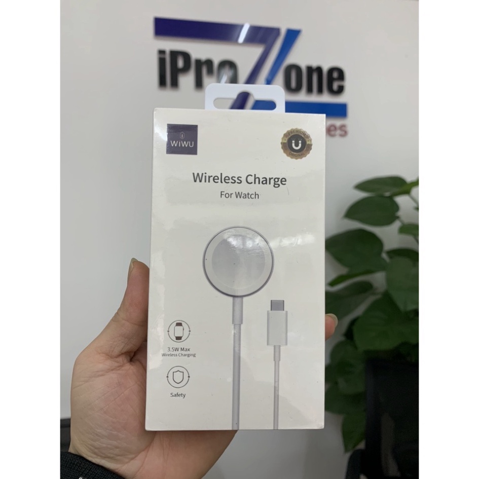 Cáp sạc cho Đông hồ iWatch  Series 7 , 6 , SE , 5 , 4 , 3 , 2  – Series 1 Bản thép . hàng hiệu Wiwu M9 Wireless Charge