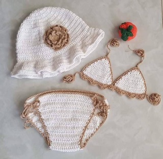 Bikini len sợi handmade cho bé