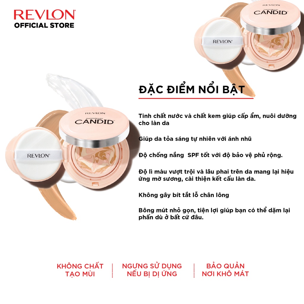 [Thêm vào giỏ hàng để nhận quà] Phấn nền dưỡng da cấp ẩm Revlon Photoready Candid™ Water Essence Compact 16g