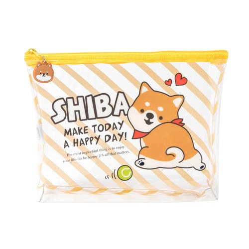 Túi ARTBOX Hàn Quốc Bằng Nhựa PVC Trong Suốt Hình Cún Shiba Xinh Xắn
