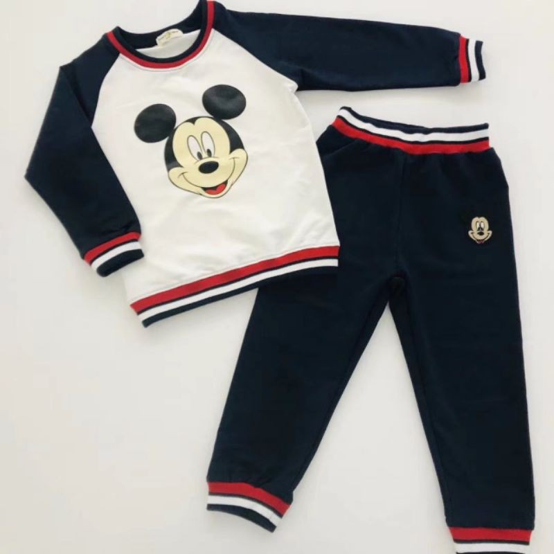 Sét bộ nỉ da cá hình Mickey siêu đẹp cho bé trai , bé gái từ 2-7y