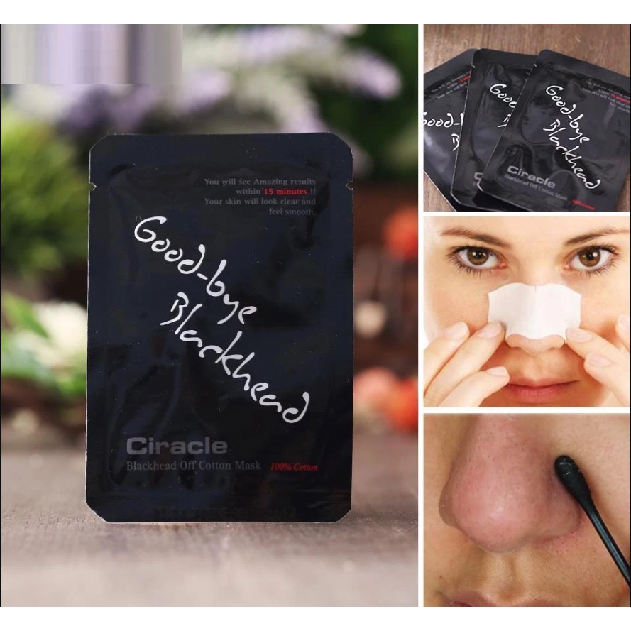 Mặt Nạ Đẩy Mụn Đầu Đen Goodbye Blackhead Ciracle Blackhead Cotton Mask 5ml