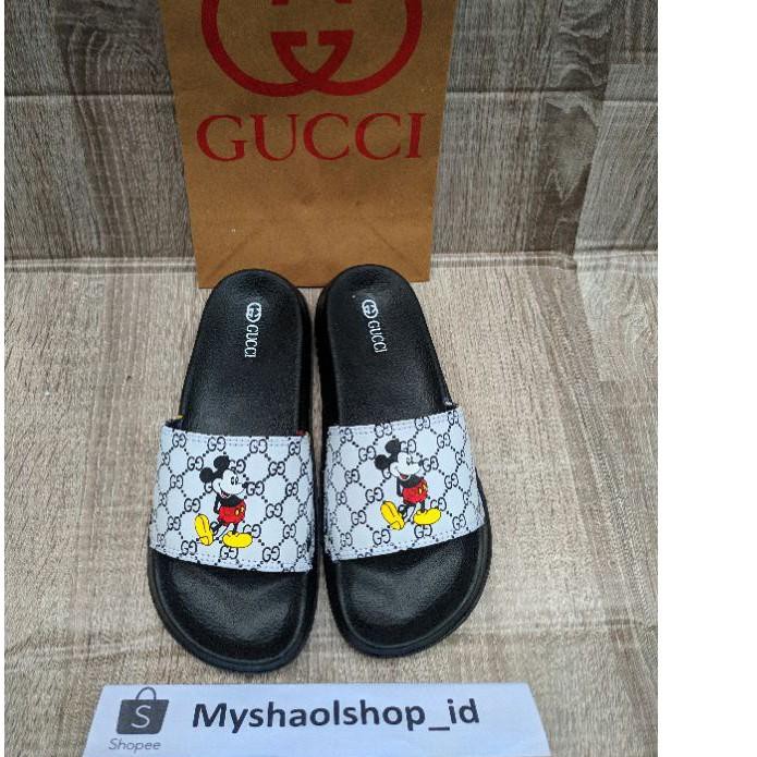 GUCCI Disney Dép Xỏ Ngón Size 36-43 In Hình Chuột Mickey Thời Trang Unisex Cá Tính