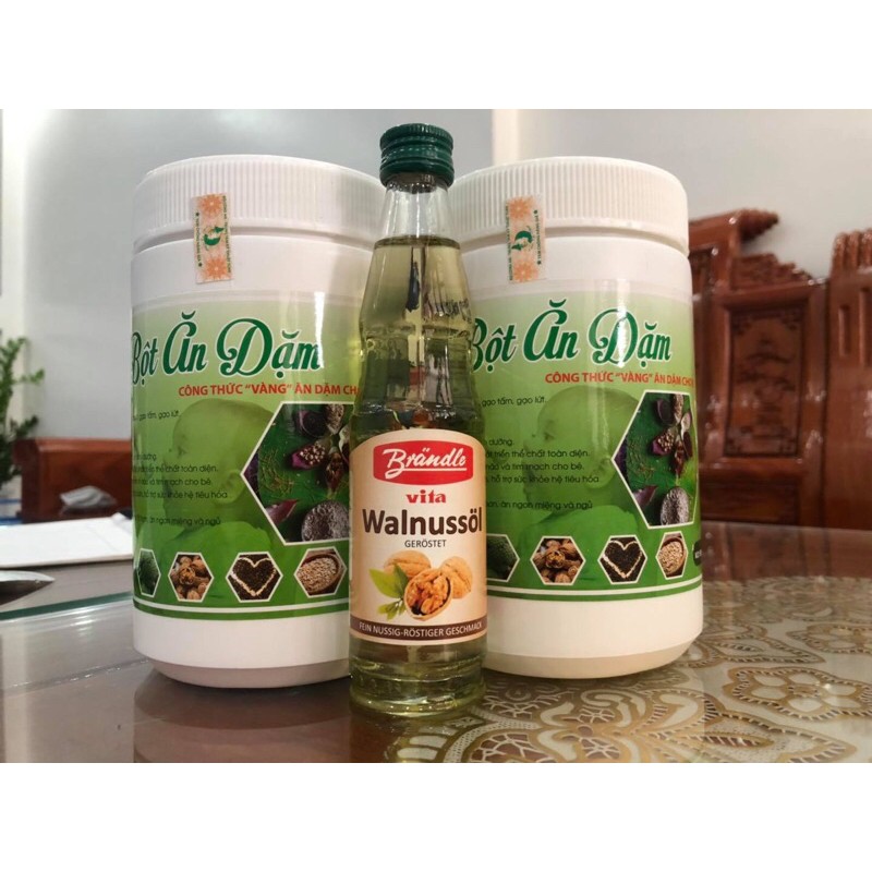 combo 1 kg ( bột or cháo) và 100ml dầu óc chó đức