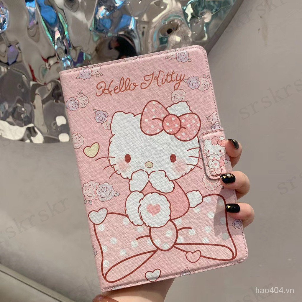 Cartoon iPad case Applicable to the ipad 5 6 7 9.7 10.2 10.5 Air2/3 Pro Mini1/2/3/4/5 Hello Kitty Lovely Melody Flip holster