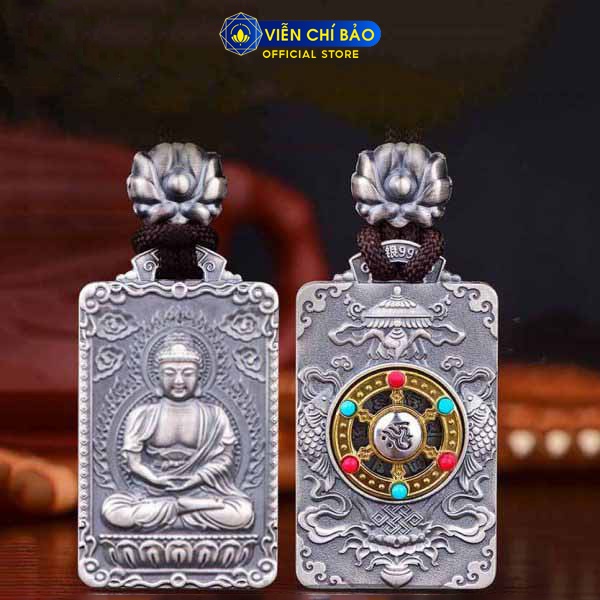 Dây chuyền bạc nam Phật bản mệnh 12 con giáp chất liệu bạc Thái 925 thương hiệu Viễn Chí Bảo M100430