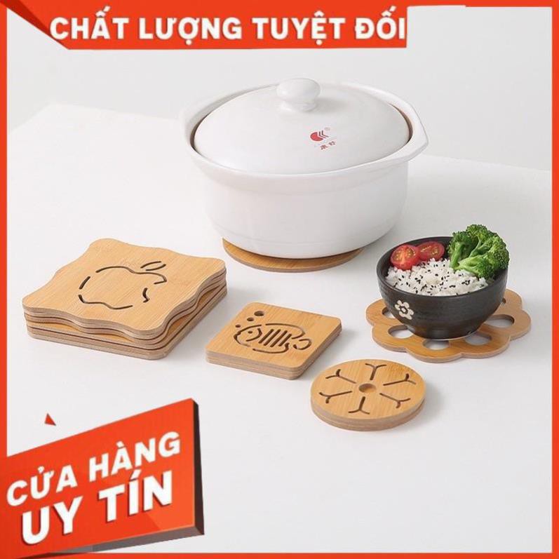 Sale Sốc -  Lót nồi bằng gỗ nhiều hình dễ thương. . Siroshop.