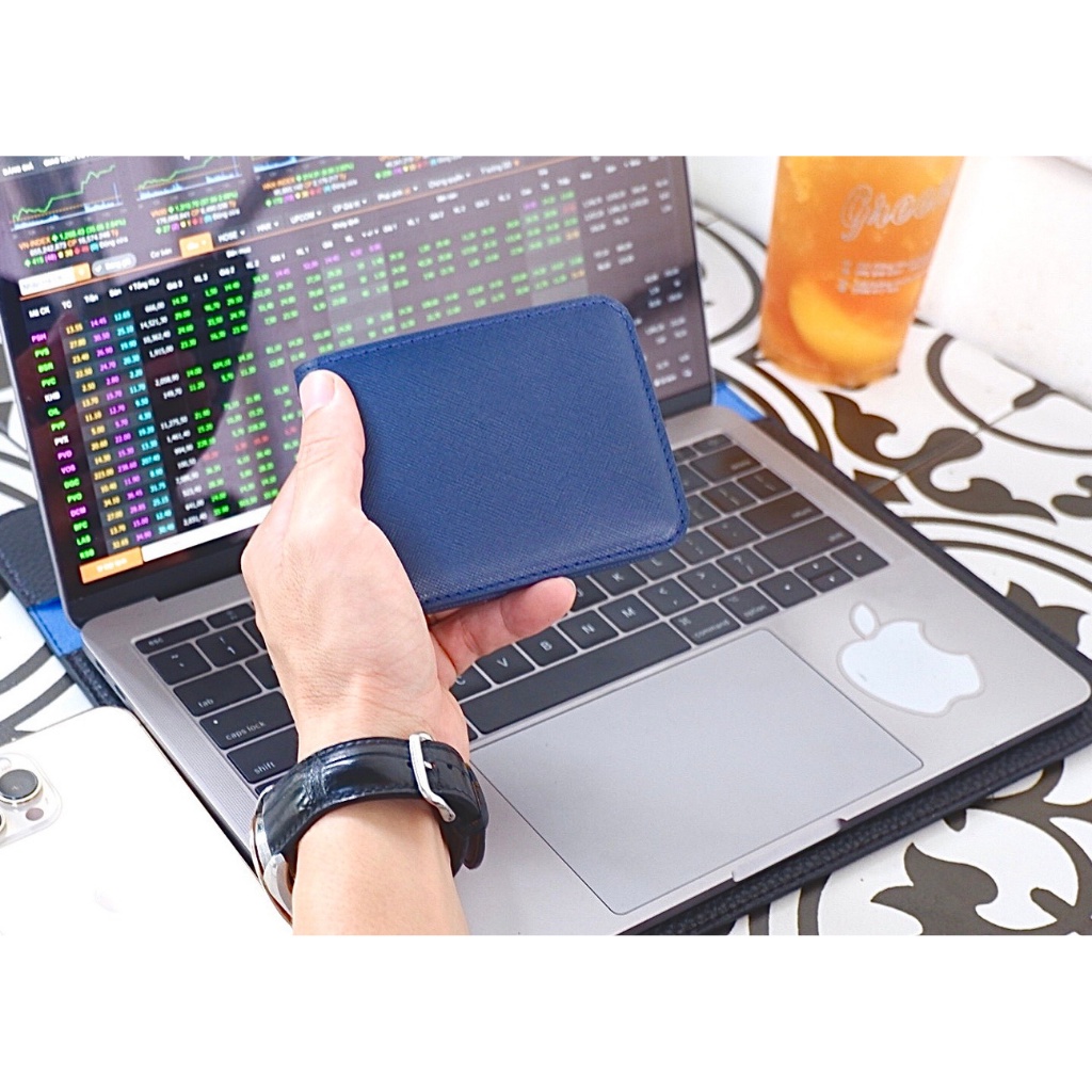 Ví da nam cao cấp, bóp ví nam da bò thật Clément – CM019 - BH 12 tháng