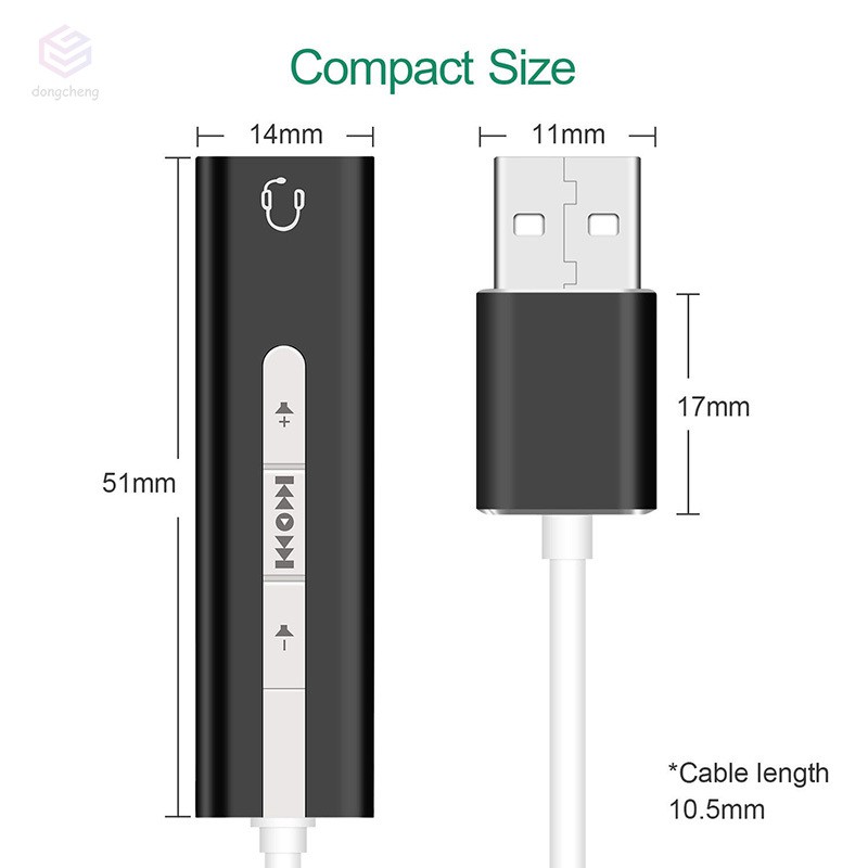 Bộ Chuyển Đổi Thẻ Âm Thanh Usb Sang 3.5 mm 2 Trong 1