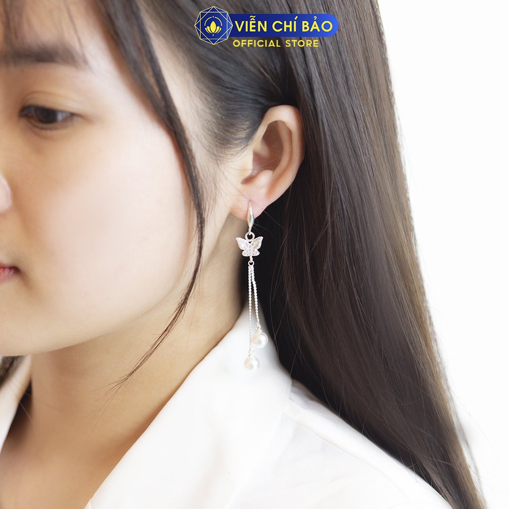 Bông tai bạc nữ Butterfly chất liệu bạc 925 thời trang phụ kiện trang sức nữ thương hiệu Viễn Chí Bảo B400083