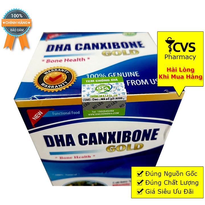 Viên Uống DHA CANXIBONE GOLD - Giúp Bổ Sung Calci Phòng Ngừa Loãng Xương Hiệu Quả