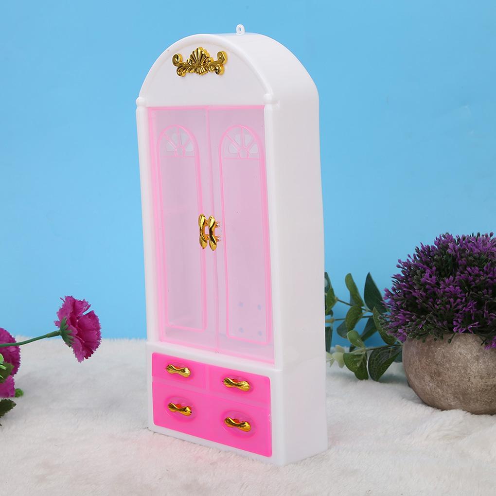 Tủ Quần Áo Mini Bằng Nhựa Trang Trí Nội Thất Cho Nhà Búp Bê