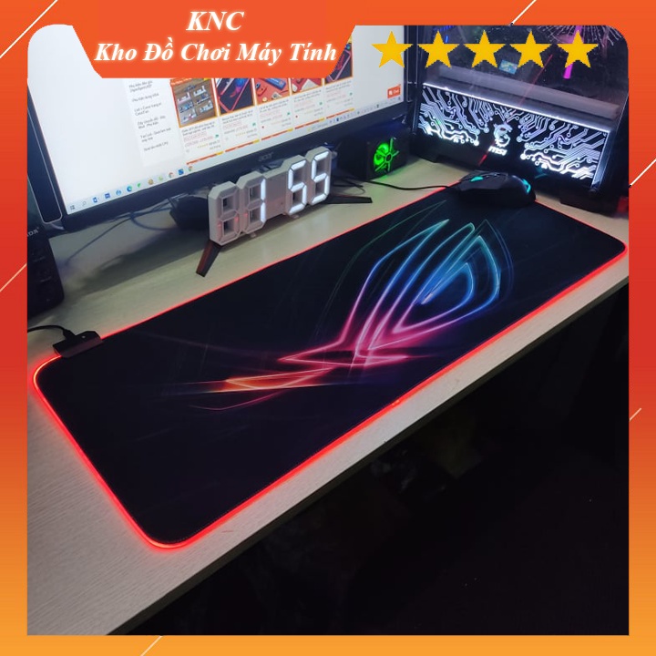 Mouse Pad, Bàn Di Chuột, Lót Di Chuột Led RGB ROG Version 2 Sáng Viền