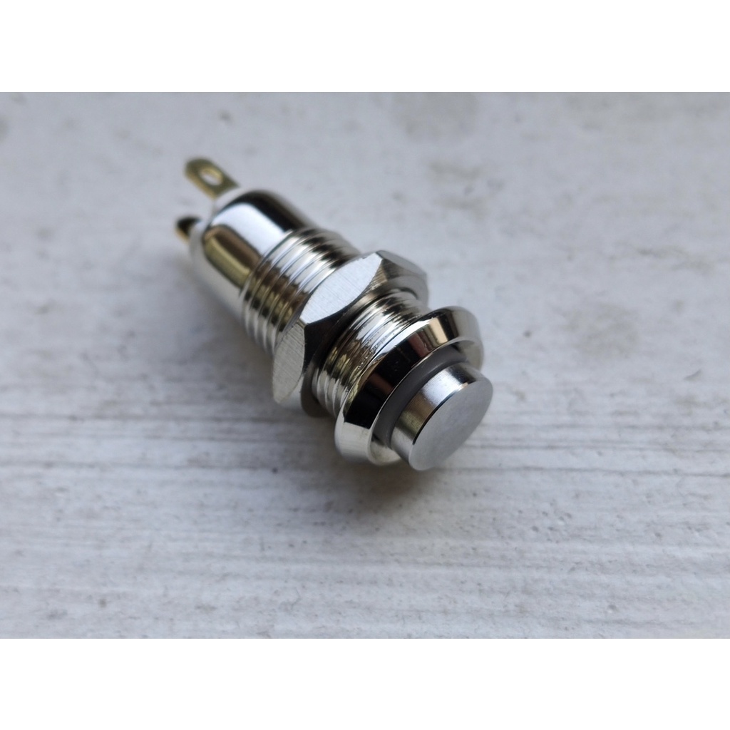 Nút nhấn nhả 8mm loại đẹp IP67 chân đồng