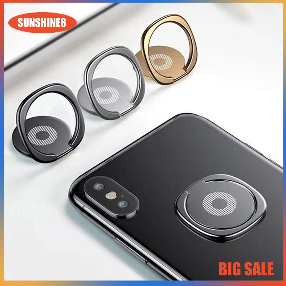 【SUN】Iring nhẫn điện thoại ring phone hình vuông vân tròn giữa giá đỡ dán lưng điện thoại cầm chắc tay